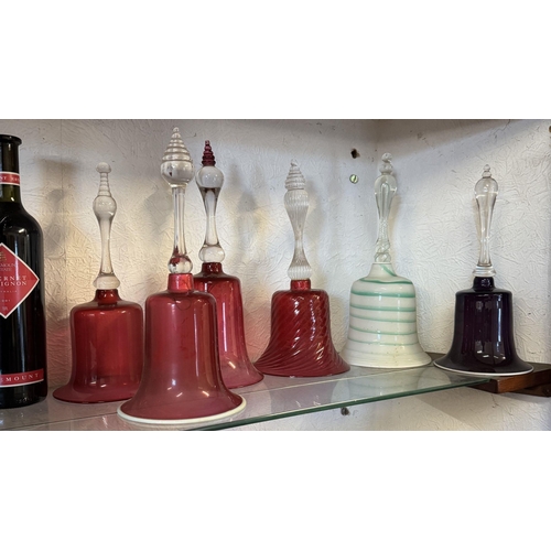 501 - 6 Victorian glass bells