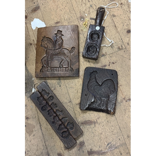 445 - Folk art wooden cookie moulds