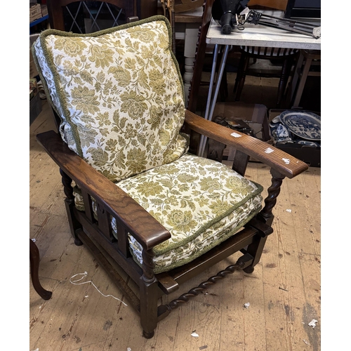 453 - Edwardian oak armchair
