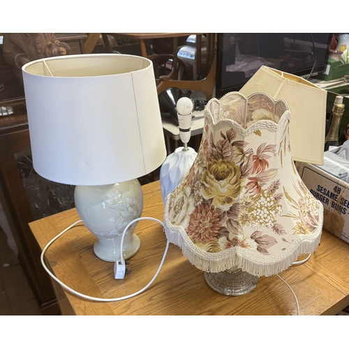 462 - Denby lamp & 2 others