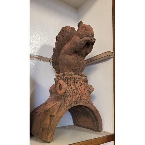 Terracotta squirrel ridge tile