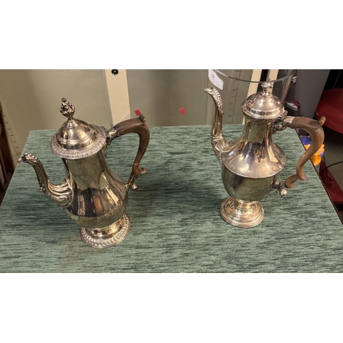 589 - 2 silver plated teapots