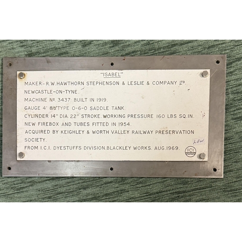 Train name plate