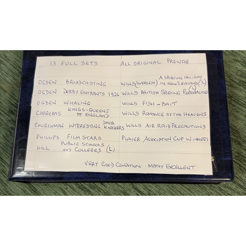 615 - 13 full sets cigarette cards all Prewar