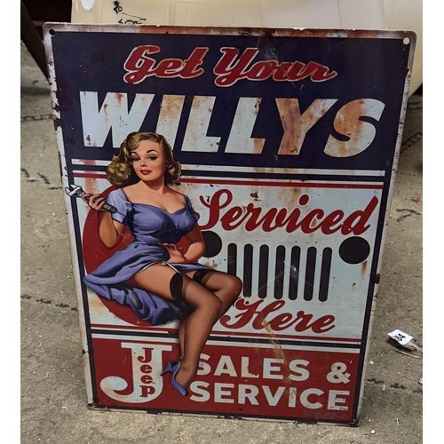 826 - Metal advertising sign