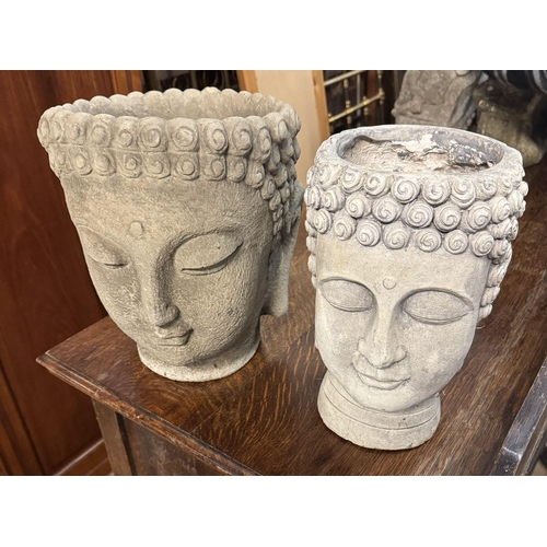 1123 - Pair Buddha planters