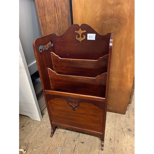 1140 - Edwardian mahogany newspaper rack