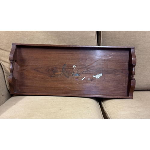 478 - 2 handled wooden tray