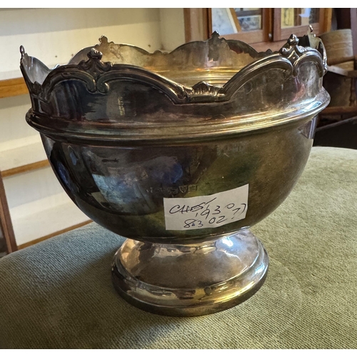 740 - Silver rose bowl Weight 230 grams