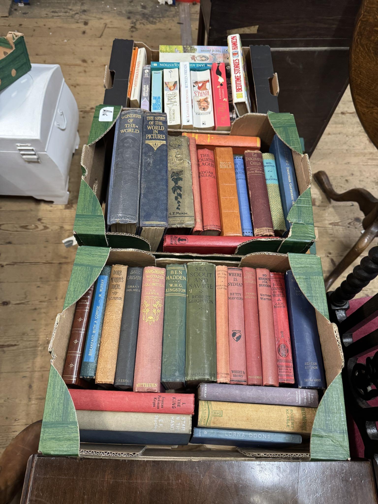 3 boxes books