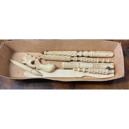 169 - Bone needle case etc