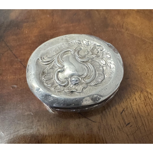 181 - Silver pill casket