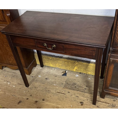 198 - Georgian mahogany fold over tea table