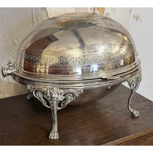 202 - Silver plated bacon dish