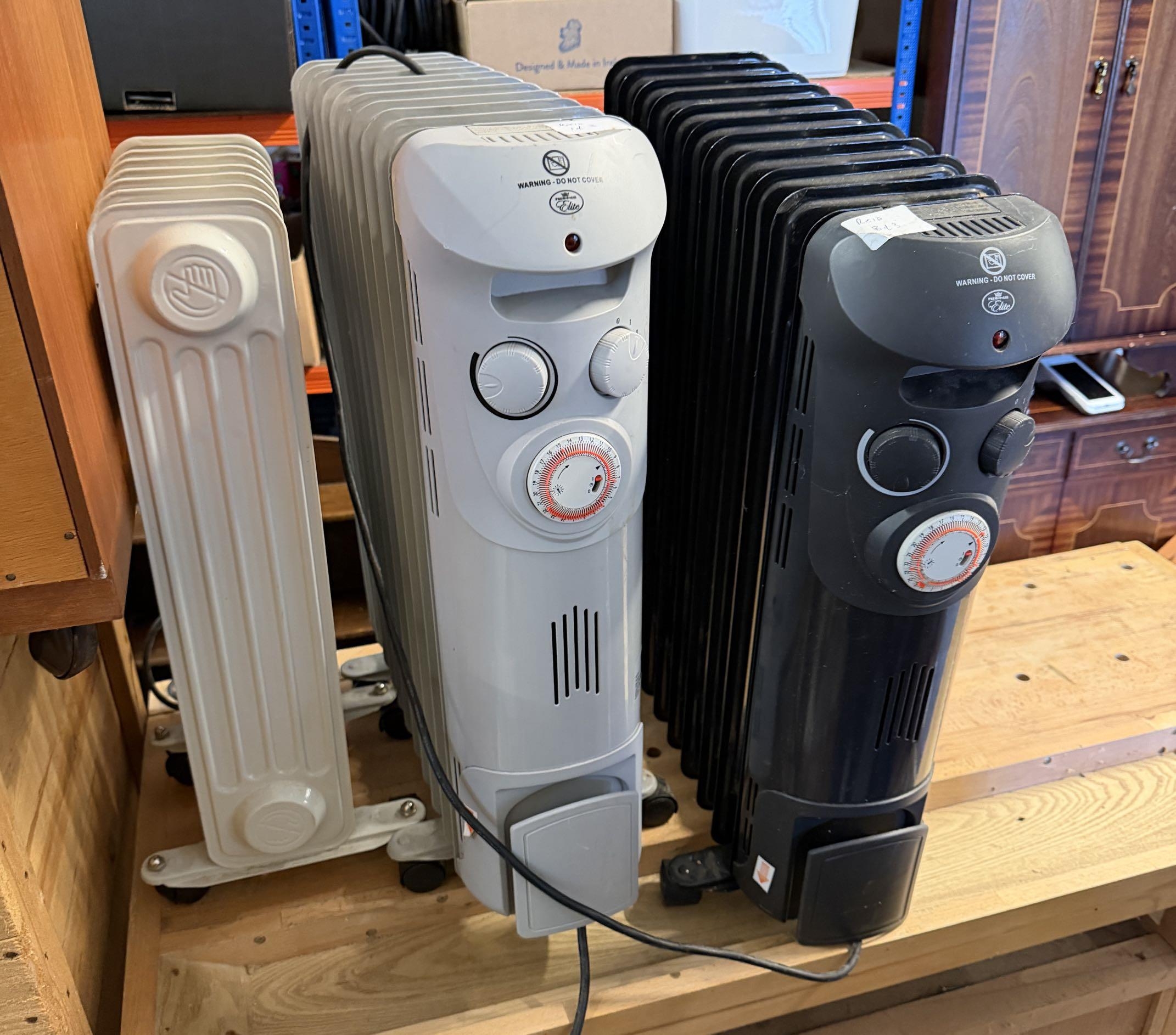 3 electric radiators