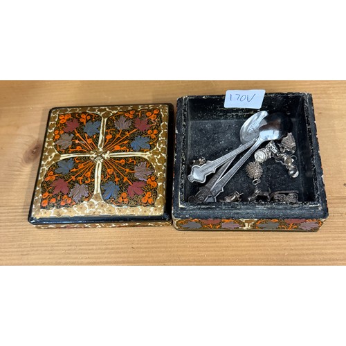 170V - silver charms & plated spoons