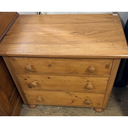 19 - Pine chest 3 drawers