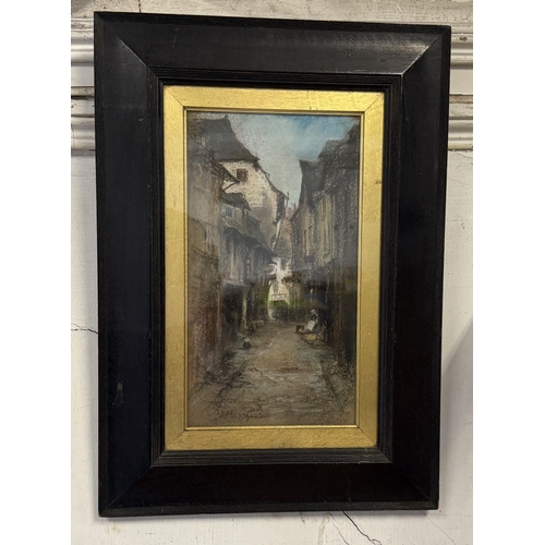 21 - Arnshaw Signed watercolour street scene