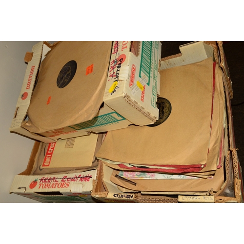 429 - A MID CENTURY RECORD CABINET, containing a large quantity of 78's and three boxes and a case of 78's... 