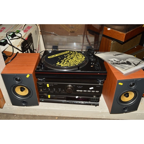 445 - A LIMIT DJ-2000B TURNTABLE, a Technics A600 MK2 amplifier, a Technics SL-PG440A CD Player and a pair... 