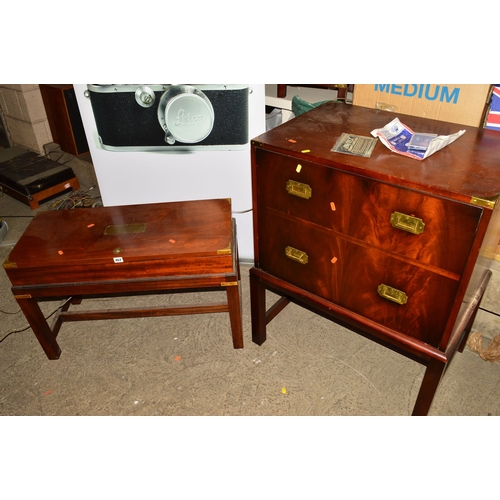 457 - A DYNATRON HFC65 RADIOGRAM, with matching record cabinet and a pair of speakers, all in mahogany cas... 