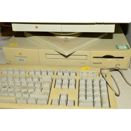 467 - TWO APPLE POWER MACINTOSH COMPUTERS AND AN APPLE MONITOR, the power Macs are a 8200/120 (PAT pass, p... 