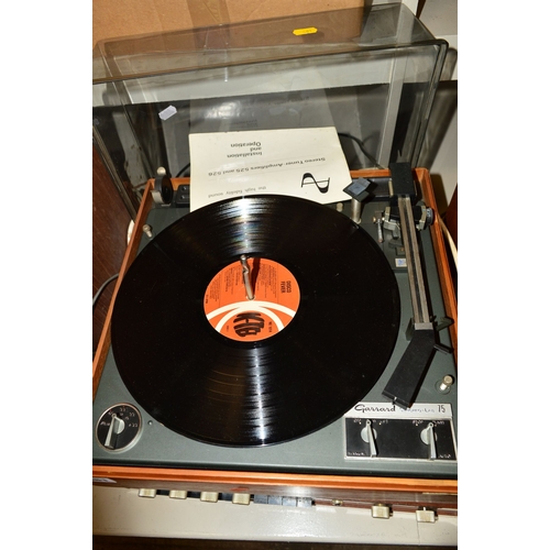 481 - A GARRARD SYNCRO-LAB 75 TURNTABLE, a Sony TC-121 tape player, an Armstrong 526 Amplifier, a pair of ... 