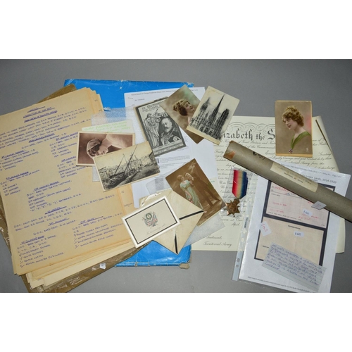 105 - A WWI 1914-15 STAR, named R-9035 Pte A. Marsden, K.R.R.C., with copy paperwork etc, also MID, an ori... 