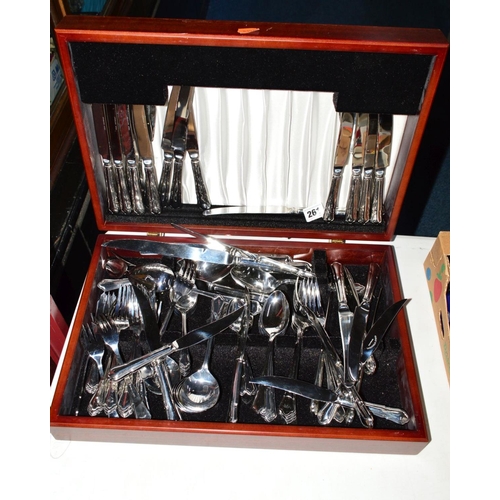 261 - A CANTEEN OF STAINLESS STEEL CUTLERY, eight settings