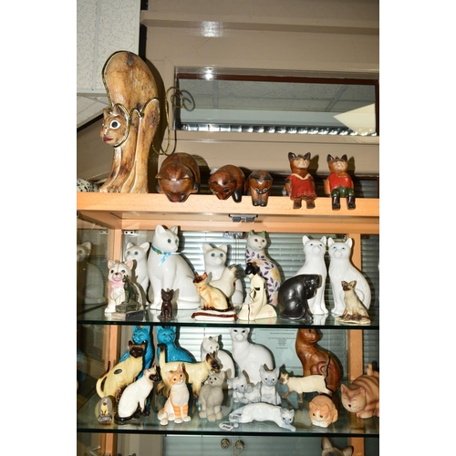 556 - A COLLECTION OF ORNAMENTAL CATS to include Elpa Alcobaca, Sherrat & Simpson etc (38 pieces)