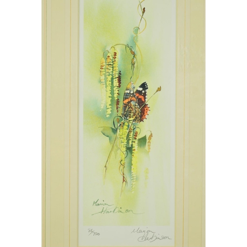 503 - MARION HARBINSON 'RED ADMIRAL ON CATKINS', a limited edition print 86/750 signed in pencil, mounted,... 