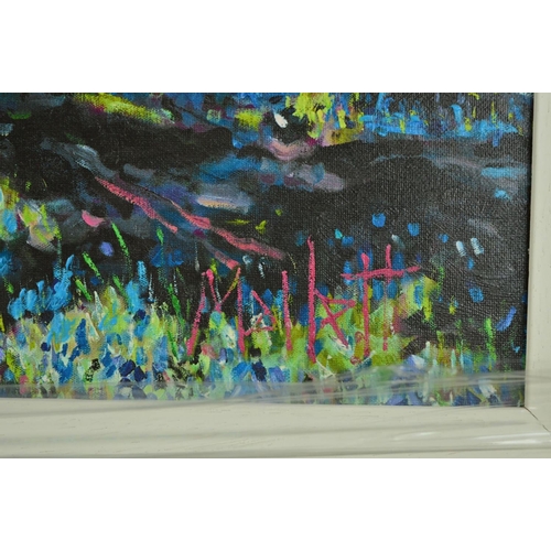 514 - TIMMY MALLETT 'BLUEBELL SHADOWS', a limited edition print on canvas signed verso, 68/195, hand embel... 