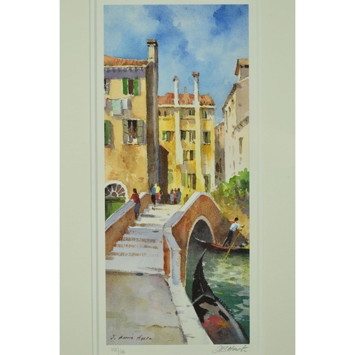 541 - J.B.HASTE 'SAN BARNABA', a limited edition print of a Venetian scene 353/500, signed in pencil, with... 