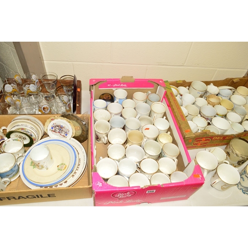 559 - A LARGE QUANTITY OF ROYAL AND OTHER COMMEMORATIVES, etc, to include Wedgwood tankard by Richard Guya... 