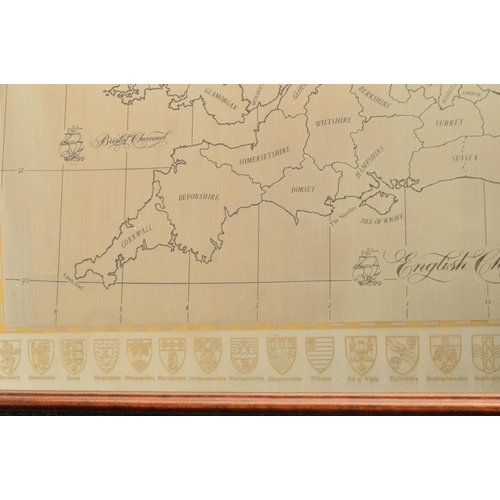 158 - AN ELIZABETH II LIMITED EDITION FRAMED 'THE SILVER MAP OF GREAT BRITAIN', in a limited edition of 30... 