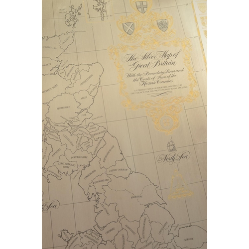 158 - AN ELIZABETH II LIMITED EDITION FRAMED 'THE SILVER MAP OF GREAT BRITAIN', in a limited edition of 30... 