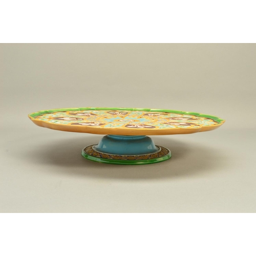 280 - A VICTORIAN MINTON MAJOLICA LAZY SUSAN, of gothic design, attributed to A.W.N. Pugin, shape No.799, ... 