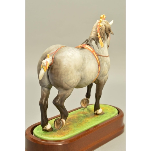 288 - A ROYAL WORCESTER LIMITED EDITION FIGURE 'PERCHERON STALLION', modelled by Doris Lindner, certificat... 