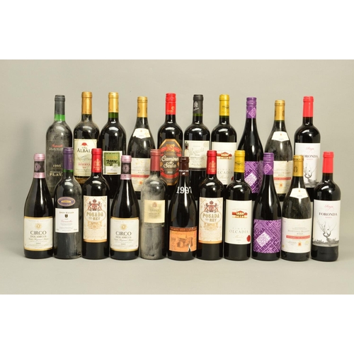 475 - TWENTY ONE BOTTLES OF SPANISH AND PORTUGUESE RED WINE, to include Rioja, Garnacha and Tempranillo wi... 