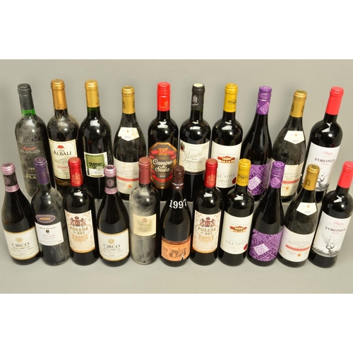 475 - TWENTY ONE BOTTLES OF SPANISH AND PORTUGUESE RED WINE, to include Rioja, Garnacha and Tempranillo wi... 