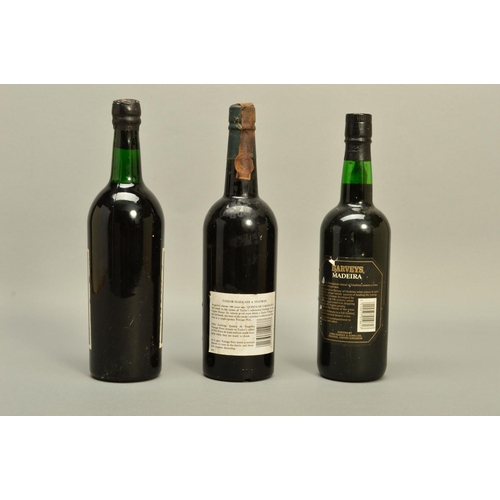 490 - TWO BOTTLES OF VINTAGE PORT AND A BOTTLE OF MADEIRA, comprising a bottle of Taylor's Quinta de Varge... 