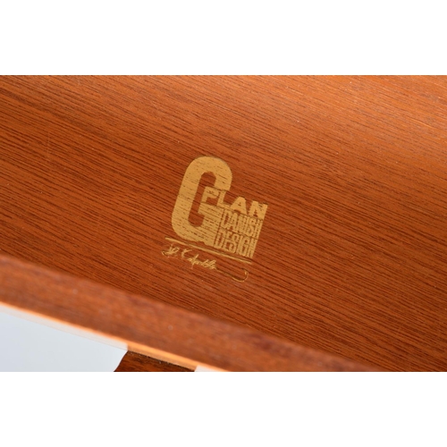 591 - IB KOFOD LARSEN, FOR GPLAN DANISH RANGE, a teak chest of six long graduated drawers with adjoining s... 