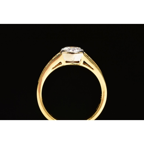 70 - A MODERN PICCHIOTTI 18CT GOLD DIAMOND RING, centring on modern round brilliant cut diamond, calculat... 