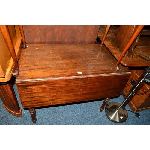 1451 - A 19TH CENTURY MAHOGANY PEMBROKE TABLE with a single drawer