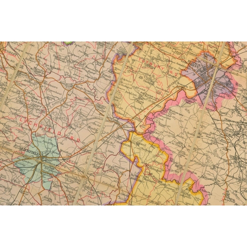 341 - NIGHTINGALE'S MAP OF STAFFORDSHIRE, showing Railways, Roads, Colleries, Elevations and Distances and... 