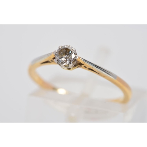 98 - A MID TO LATE 20TH CENTURY CUBIC ZIRCONIA SINGLE STONE RING, ring size J, stamped '18ct plat', appro... 