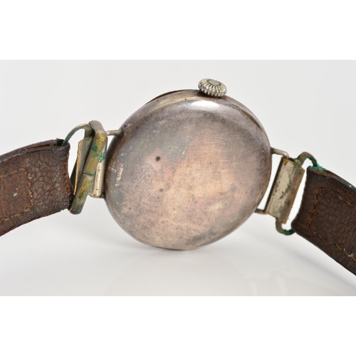 71 - AN EARLY 1920'S ROLEX WRISTWATCH, cracks to enamel Arabic dial with subsidiary seconds dial, 15 jewe... 