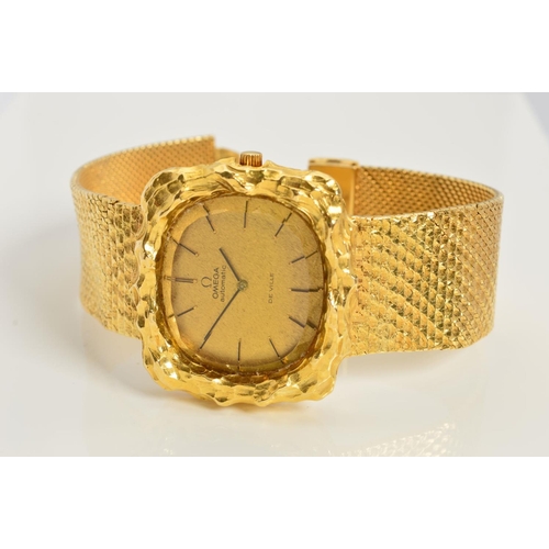 89 - AN 18CT GOLD OMEGA WRISTWATCH. Omega De Ville, from the Grima, Jeux dOr Time In Style collection,... 