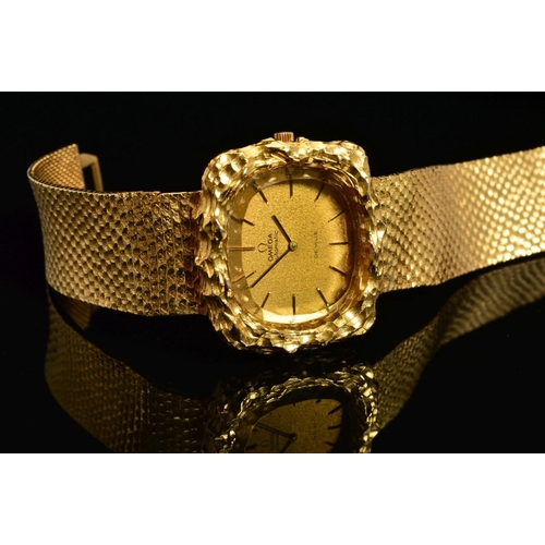 89 - AN 18CT GOLD OMEGA WRISTWATCH. Omega De Ville, from the Grima, Jeux dOr Time In Style collection,... 