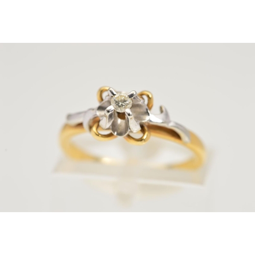 149 - A SINGLE STONE DIAMOND RING, designed as a brilliant cut diamond in a four claw tension setting to t... 